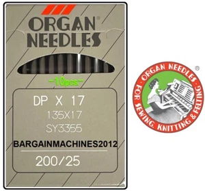 ORGAN DPX17 135X17 SY3355 200/25 INDUSTRIAL WALKING FOOT SEWING  MACHINE NEEDLE - Picture 1 of 4