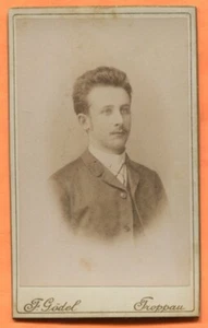 CDV Troppau, Austria, Portrait of a Young Man, by Goedel, circa 1890s Backstamp - Picture 1 of 3