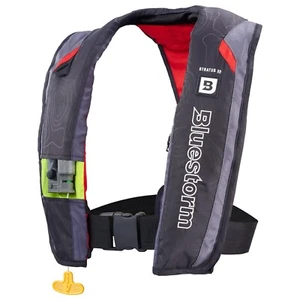 Bluestorm Stratus 35 Inflatable Life Jacket USCG Approved Type 2 PFD, Nitro Red - Picture 1 of 2