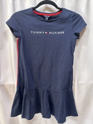 Vestido Tommy Hilfiger Niñas Azul Marino Blanco Rojo Tenis Golf Informal Talla 8/1O Mediano LN Foto 1 de 4