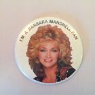 Vintage 1980's Souvenir I'm A Barbara Mandrell Fan Circular Pocket Hand Mirror