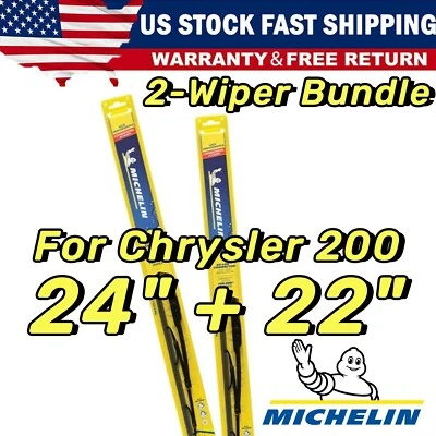 Wipers 2-Pack Premium Beam Wiper Blades - fit 2011-2014 Chrysler 200 - 19240/220 Foto 1 de 4