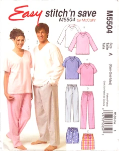 Stitch & Save 5504 ~ Pijama ~ His & Hers - Tallas: XS-S Disponible ~ - Imagen 1 de 4