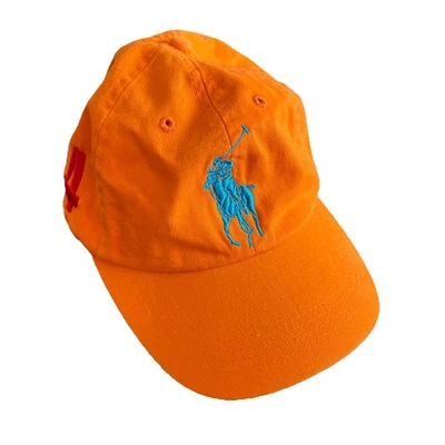 Ralph Lauren Fragancias Polo Big Pony Naranja Ajustable Gorra de Béisbol Niños Niños Foto 1 de 3