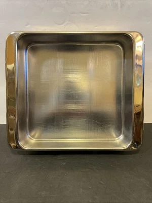 Revere Ware 2 qt Stainless Baking Cake Pan 1987 8 X 8 X 2 No Dents Vtg 2518 Nice - Image 1 of 4