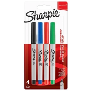 Sharpie Permanent Markers   Ultra-Fine Point   Assorted Colours   12 Count assor - Bild 1 von 10