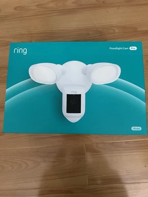Ring Floodlight Cam Pro 2K Ring Vision, 2 LED Lights Wi-Fi & 3D Motion White New - Image 1 of 3