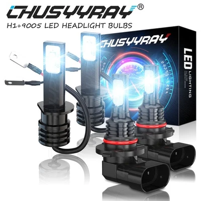 Kit de 4 bombillas de faros LED H1+9005 para Subaru Outback 2000-2004 haz alto/bajo blanco Foto 1 de 4