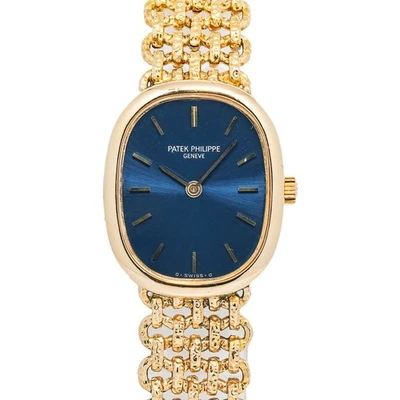 Patek Philippe Golden Ellipse 4564 Blue Dial 18k YellowGold Manual Watch 20x23mm - Image 1 of 4