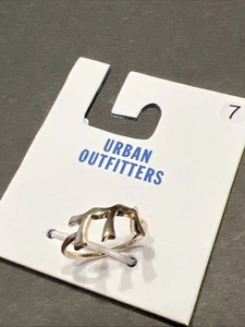 urban outfitters Triple 7 Ring, Goldtone Size 7 - Picture 1 of 3