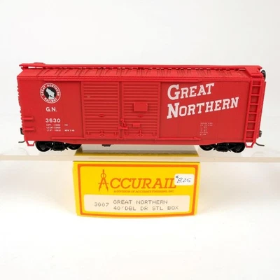 Accurail HO Scale Great Northern GN #3630 40' Double Door Box Car Kit Built 3007 - Image 1 of 4