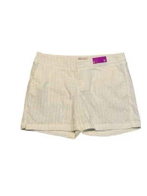 Женские шорты Merona размер 6 белые 100% хлопок дизайн петель 5 дюймов внутренний шов новые с ценниками - Изображение 1 из 4