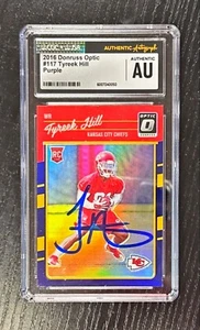 2016 OPTIC PURPLE ROOKIE RC TYREEK HILL AUTO SIGNED CGC JSA *4659 - Picture 1 of 1