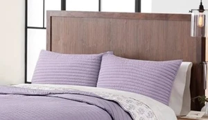 One Sonoma Standard Quilted Pillow Sham NEW 20"x26" Lavender/Lilac Reversible - Picture 1 of 2