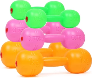 Kids Plastic Weight Set Dumbbells Set for Toddlers | Barbell Fitness Exercise Eq - Picture 1 of 5