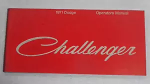1971 Dodge Challenger owner's manual - Picture 1 of 1