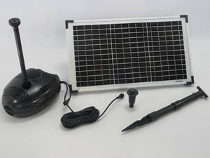 20 W Solarpumpe 630L/h Gartenteich Springbrunnen Tauch Pumpe Teich Pumpenset  - Bild 1 von 8