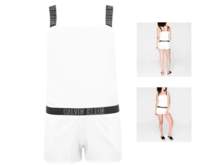 New With Tags & Hanger - Calvin Klein White Romper Suit / Bodysuit - Size Medium - Picture 1 of 4