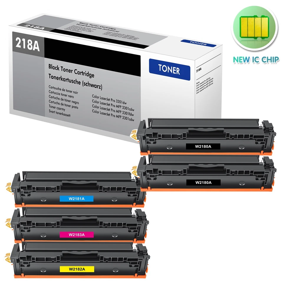 Tóner W2180A compatible con HP 218A LaserJet Pro MFP 3301cdw 3301fdw 3201dw [CON CHIP] Foto 1 de 1