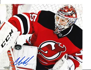 CORY SCHNEIDER NEW JERSEY DEVILS SIGNED BLOCKER SAVE 8X10 - Picture 1 of 1