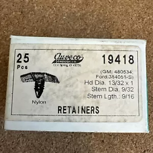 25 x GM 480534 For Ford 384051-S Cowl Insulation Clip & Splash Shield Retainer - Picture 1 of 11