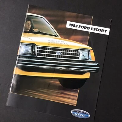 Ford Escort 1983 folleto de ventas de concesionarios - 2 puertas, 4 puertas, catálogo de vagones Foto 1 de 4