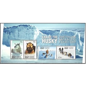 AAT 2014 Era of the Husky Mini Sheet of 4 Stamps Mint Unhinged - Picture 1 of 1