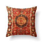 18" Turkey Persian Carpet Linen Sofa Cushion Covers Ethnic Geometric Pillow Case