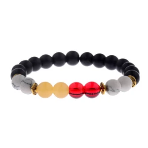 Multicolor Bracelet Agate Stone Beaded Handmade Energy Bracelets for Men Women - Foto 1 di 8