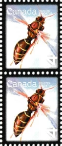 Canada 2406 Beneficial Insects Paper Wasp 4c vert pair MNH 2010 - Picture 1 of 1