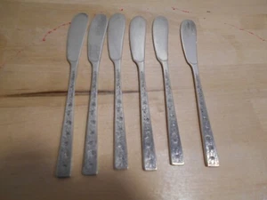 6 Rogers 1968 SILVER LACE Pattern Butter Spreader Knives IS 8101 - Picture 1 of 3