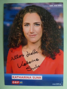 Katharina Sunk - Tarjeta de autógrafo ORF (presentadora) - Imagen 1 de 1