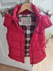 JACK WILLS LADIES RED HOODED GILET SIZE 8  Duck Down/Feather Filled