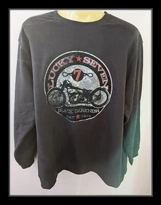 Sweatshirt Harley Lucky 7 Übergröße Plus Size Pullover 5XL  Biker Plusgröße - Picture 1 of 2