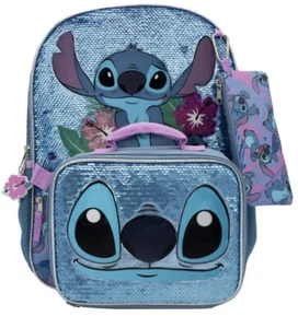 LILO & STITCH BACKPACK/LUNCHBOX/PENCIL CASE/SQUISHY BALL DANGLE SHIMMERING CUTE! - Picture 1 of 5
