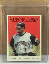 2004 TOPPS CRACKER JACK MINI STICKER #30 KEN GRIFFEY JR. CINCINNATI REDS HOF