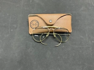Vintage Ray Ban Aviator Shooting Glasses Clear Lenses Original Case - Picture 1 of 9