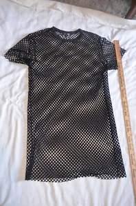 Black Net sheer Bathing Suit Cover Size Medium Fashion Nova - Picture 1 of 9