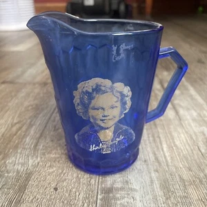 Vintage Shirley Temple Cobalt Blue Glass Creamer/Pitcher. Excellent condition. - Picture 1 of 8