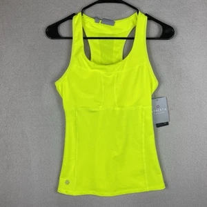 NWT Athleta PR Tank 2 Womens S Yellow Built in Bra Racerback Workout Gym READ - Picture 1 of 10