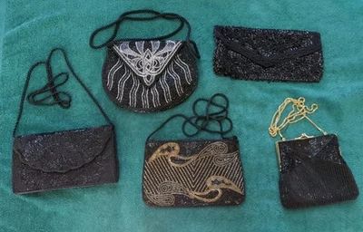 Monederos con cuentas para damas ~ clutch y bandolera ~ Lote de 5 Foto 1 de 4