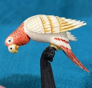 Rare Pet Parrot Hand Carved on Wood Stand Large Dollhouse Miniature - Picture 1 of 24