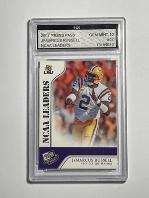 2007 Press Pass #52 JaMarcus Russell FGS 10 - Image 1 of 2