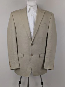 Abrigo Blazer Deportivo Lauren Ralph Lauren de Lino para Hombres 38R Beige Caqui Chaqueta de 2 Botones - Imagen 1 de 14