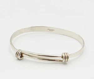 Designer Ed Levin's Iconic Patented Rarität Sterling Modernist Slide Armreif 70/80er - Bild 1 von 5