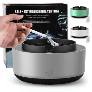 Rauchfreier Aschenbecher 2 in 1 Luftreiniger Multifunktional Rauchfrei Negative Ionen - Bild 1 von 16