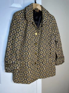 Tory Burch Tweed Brown Blazer 10 - Picture 1 of 6