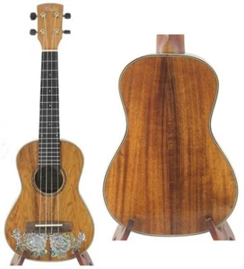 Alulu Solid Acacia Koa Concert Ukulele, abalobe MOP inlay, BU925 - Picture 1 of 8