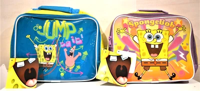 SPONGE BOB SQUARE PANTS SPONGEBOB SQUARE PANTS ZIPPED LUNCH BAG CHOICE BOB Or JUMP PVC PICTURE FRONT