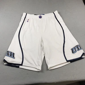 Pantalones Cortos De Colección Utah Jazz Para Hombres 42 Blanco Suelto Juego Reebok Edición Jugador Y2K - Imagen 1 de 11